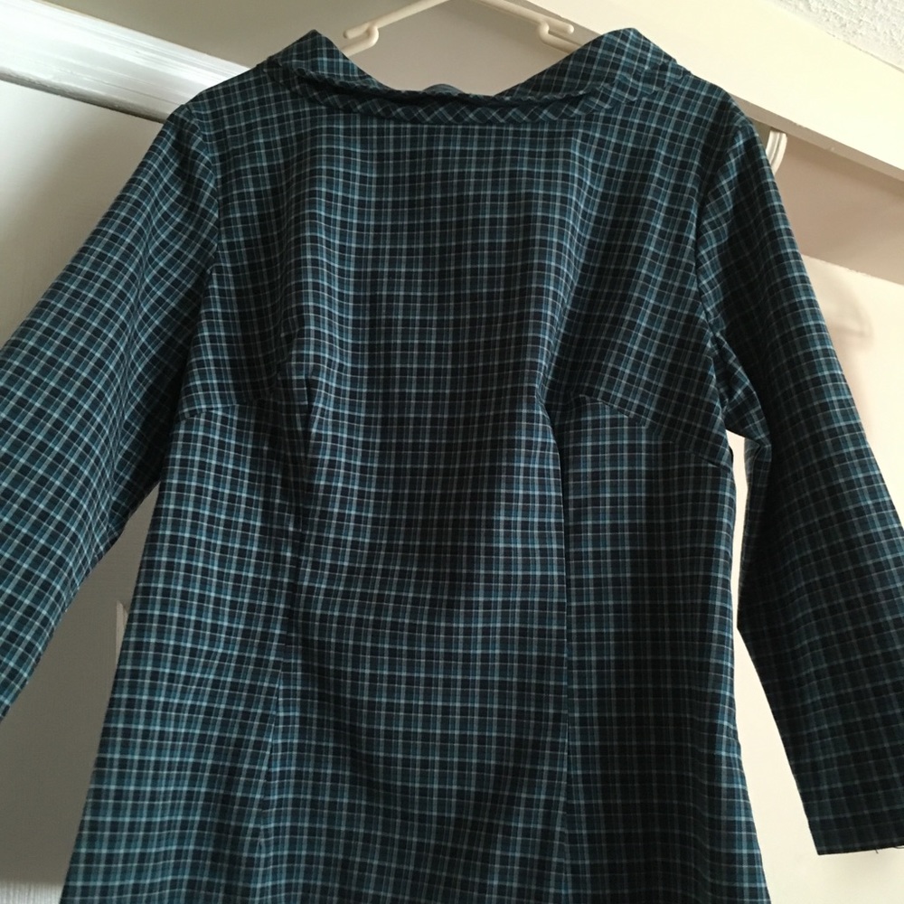 Pinup Girl Clothing Joanne Top in Teal Check